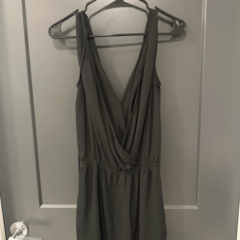 Design Lab Lord & Taylor Black Draped romper